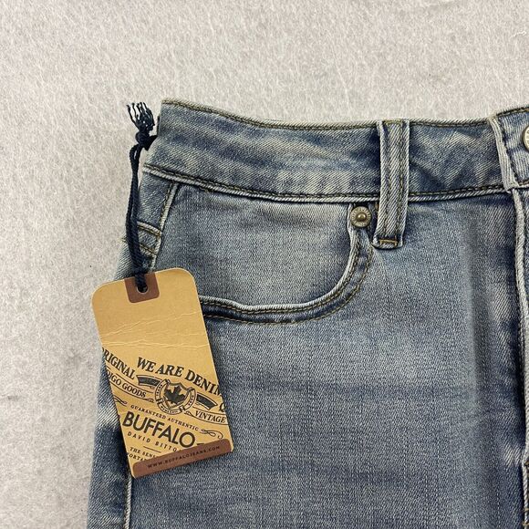 Buffalo David Bitton Sophia Skirt Womens 25 Blue High Rise Frayed Denim MSPR $69 - Picture 8 of 16